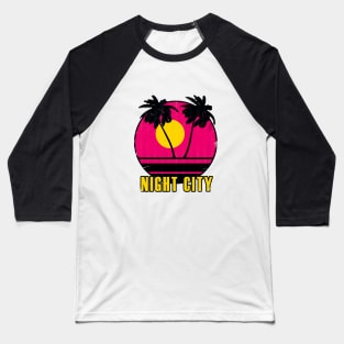 Night City Sunrise Baseball T-Shirt